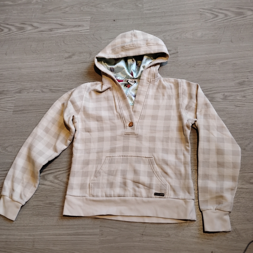 Burton Cream Checkered Women's Hoodie
